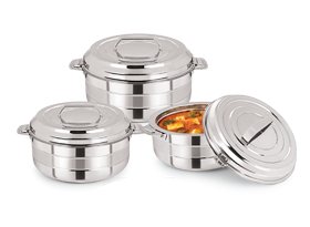 Milo Stainless Steel Insulated Casserole